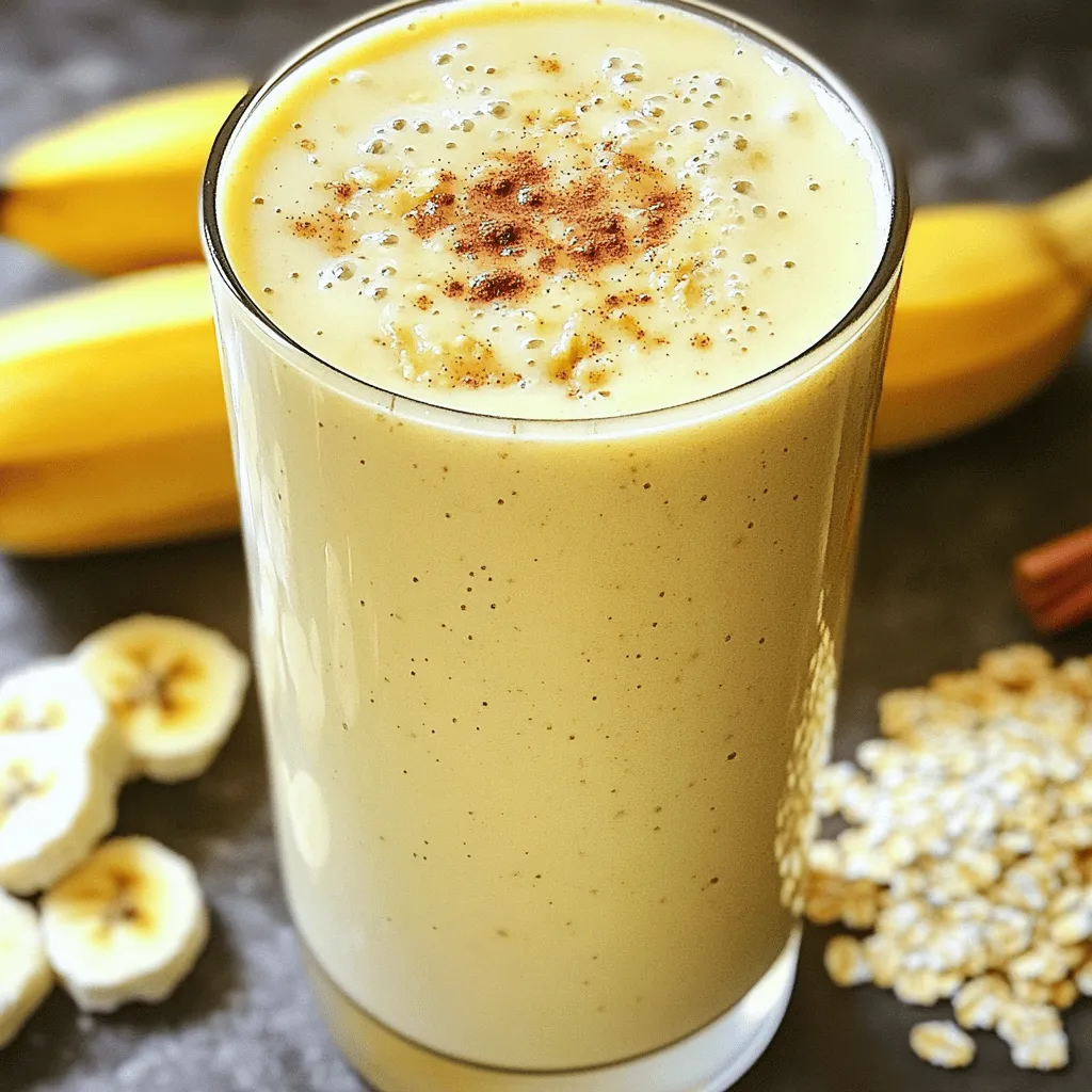 Protein Banana Oat Smoothie for a Healthy Boost