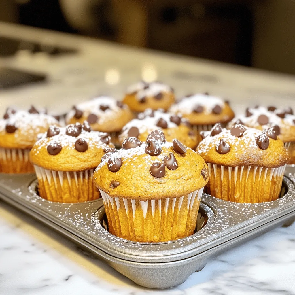 Chocolate Chip Pumpkin Muffins Perfect for Fall Baking