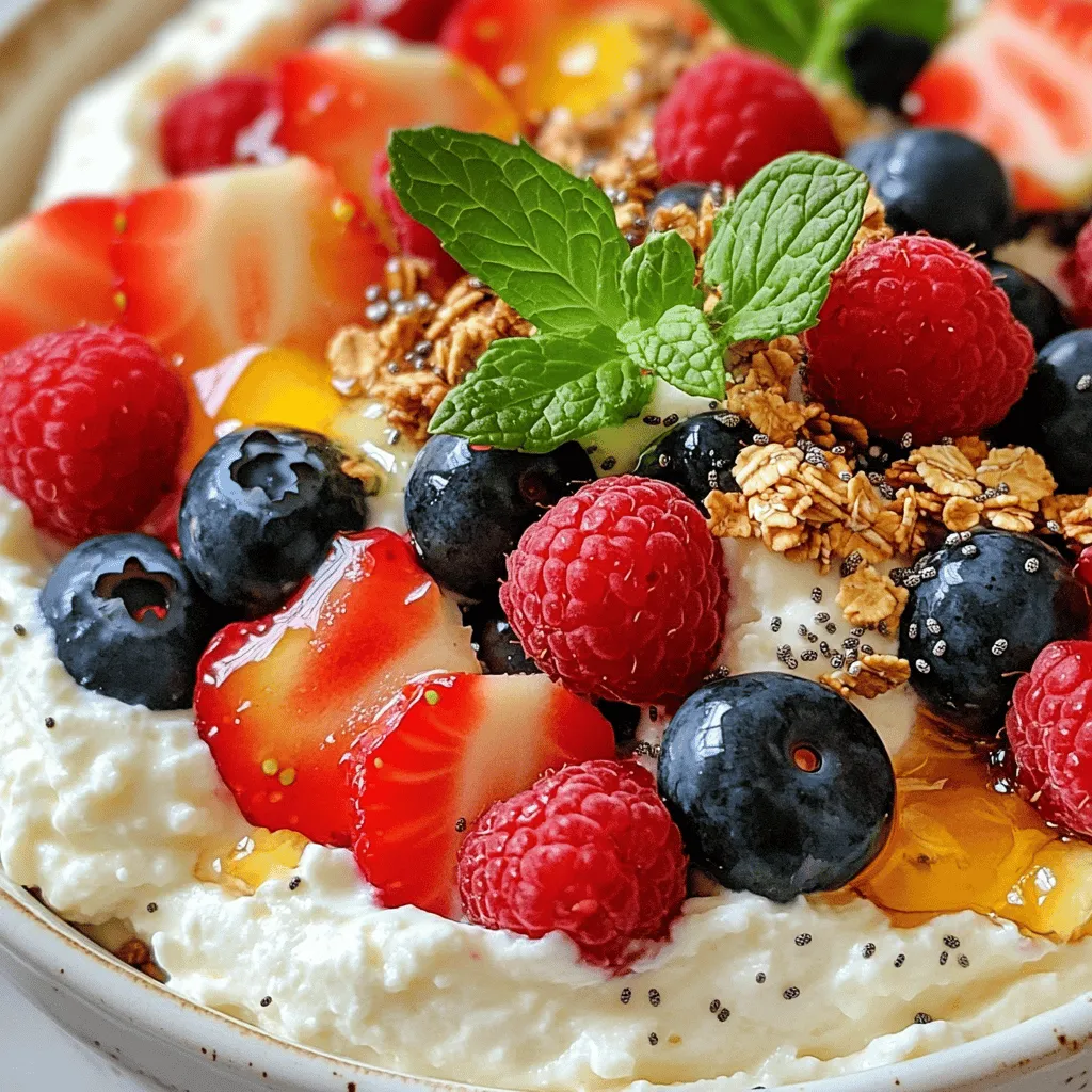 Whipped Cottage Cheese Berry Bowl for Healthy Snacking