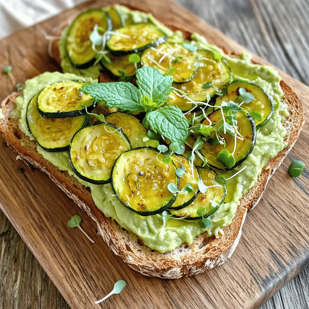 Zucchini Avocado Toast Flavorful and Simple Dish
