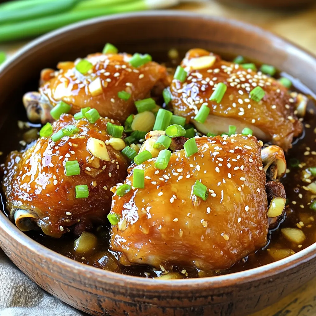 Slow Cooker Honey Garlic Chicken Thighs Savory Dish