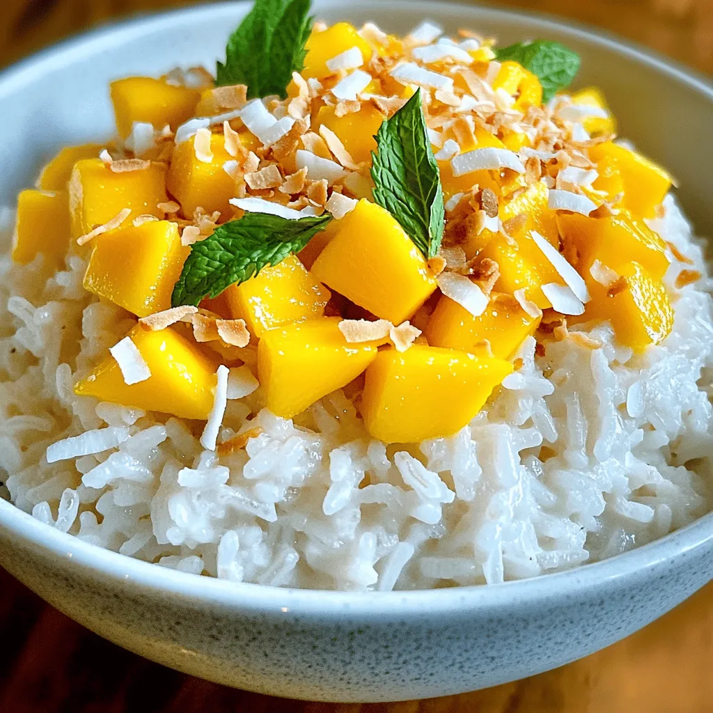 Coconut Rice with Mango Simple and Tasty Delight