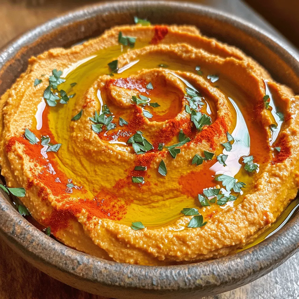 Roasted Red Pepper Hummus Savory and Simple Dip