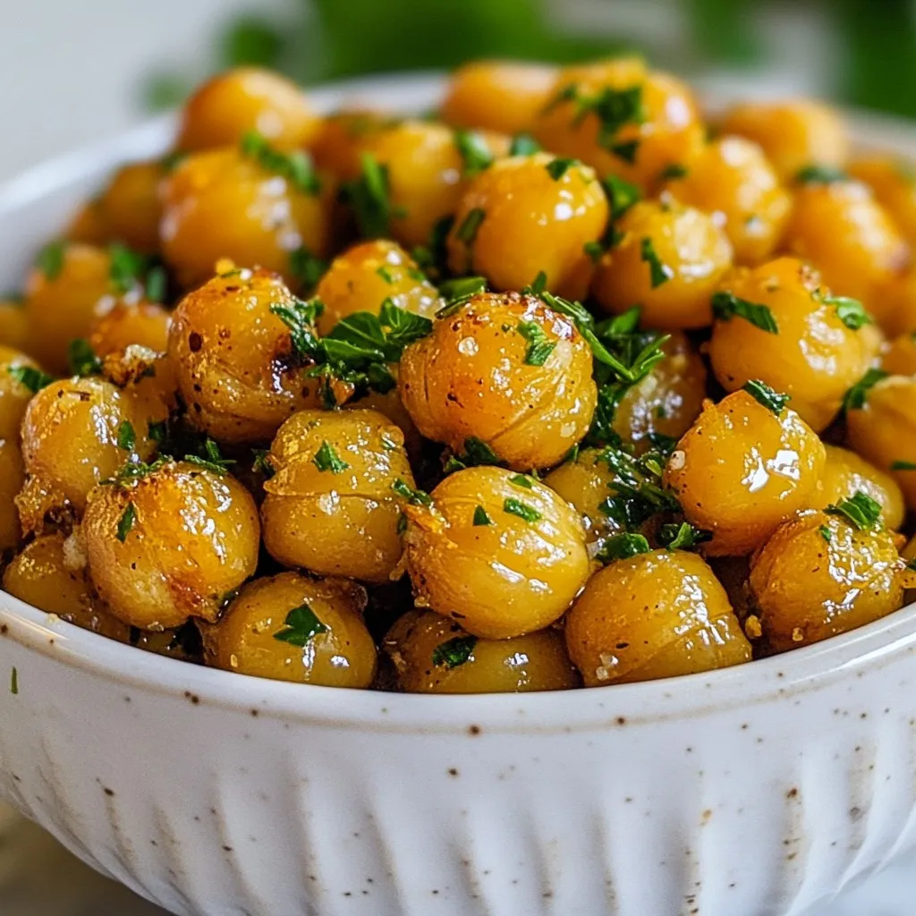 Garlic Herb Roasted Chickpeas Crispy and Flavorful Snack
