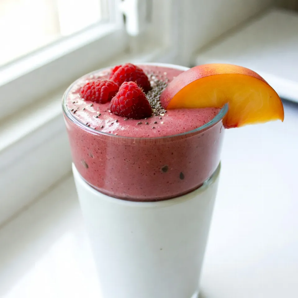 Raspberry Peach Smoothie Delicious and Nutritious Treat