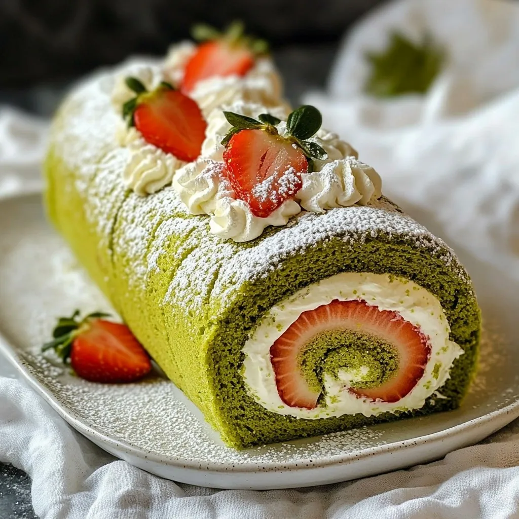 Matcha Strawberry Swiss Roll Delightful Dessert Recipe