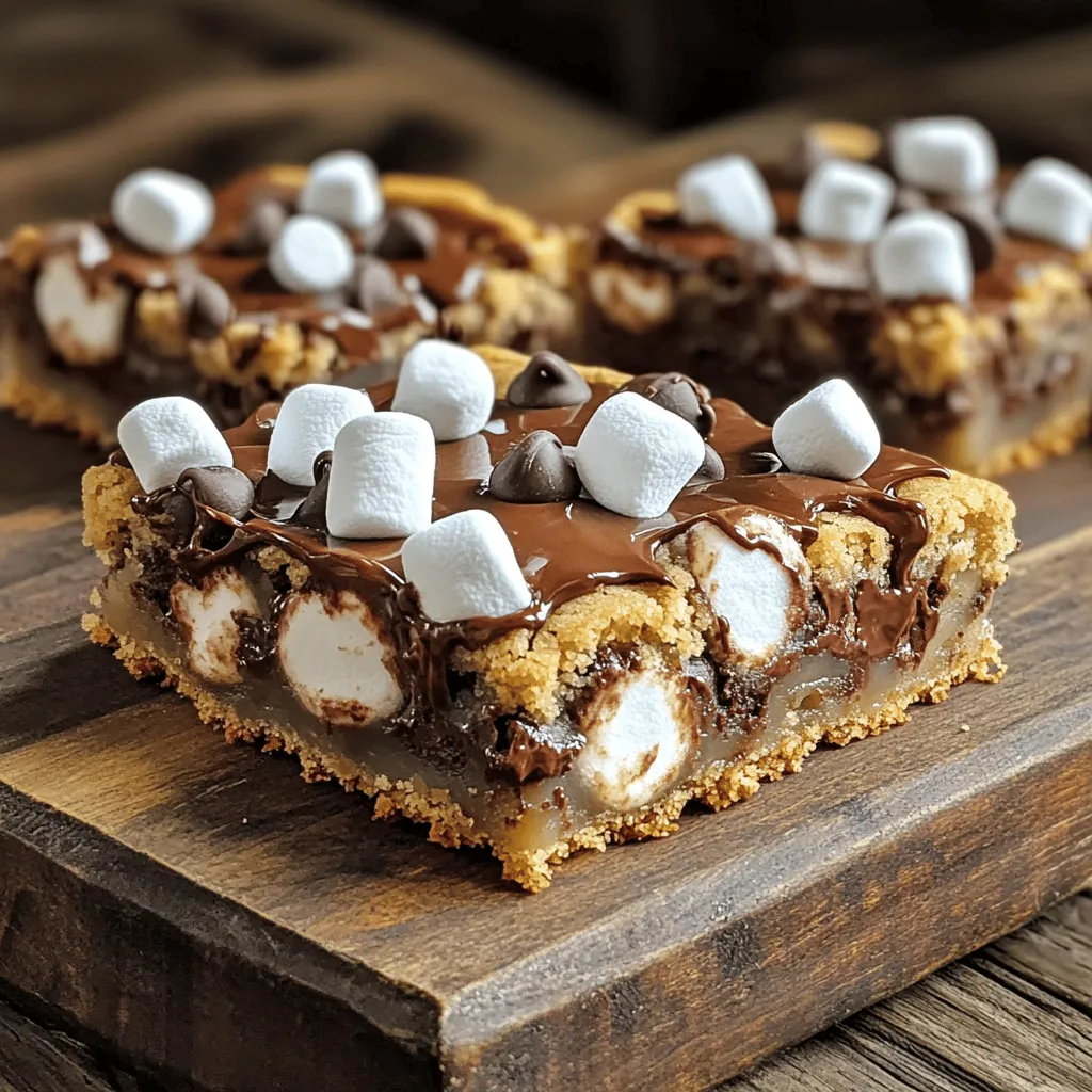 S&#8217;mores Chocolate Chip Cookie Bars Delightful Treat