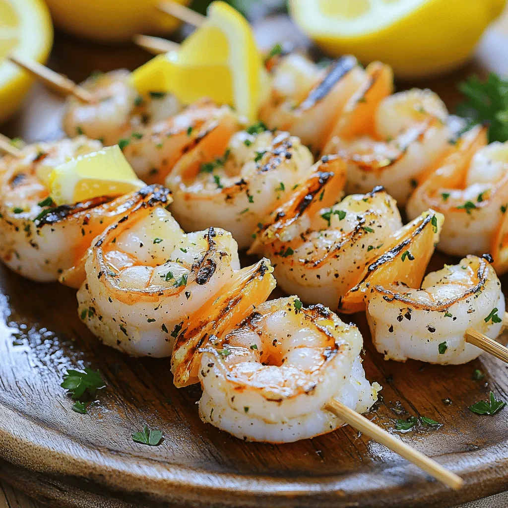 Lemon Herb Grilled Shrimp Skewers Tasty and Simple Dish