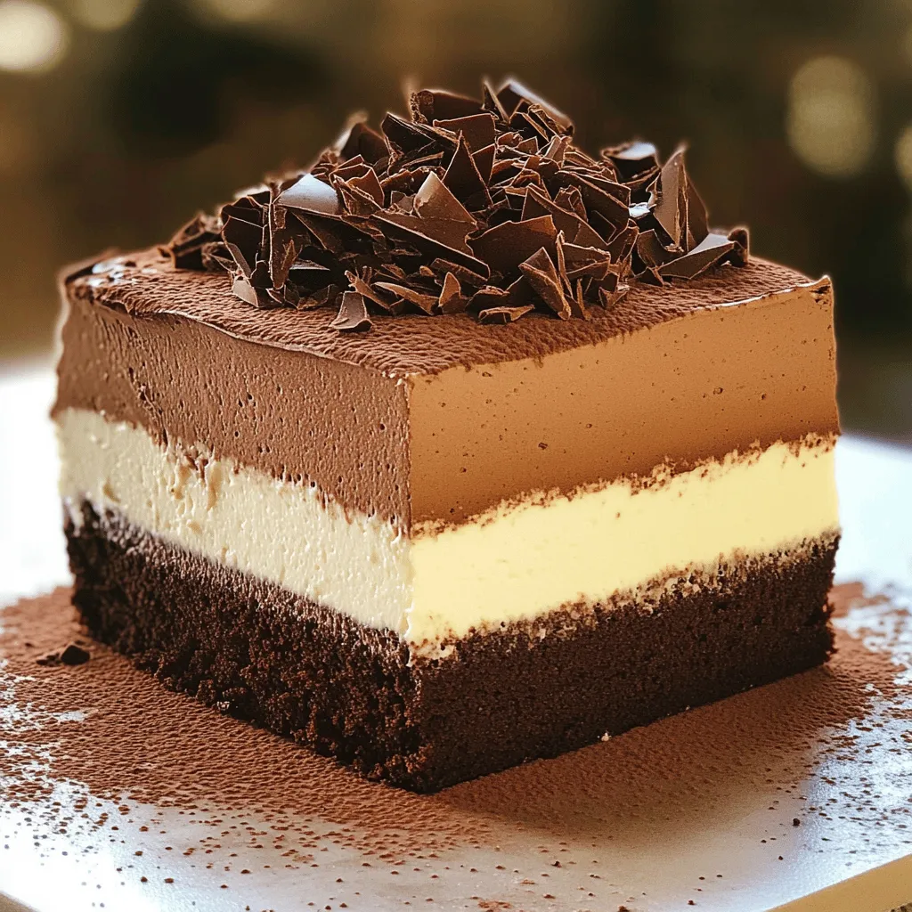 Triple Chocolate Mousse Cake Delightfully Rich Dessert