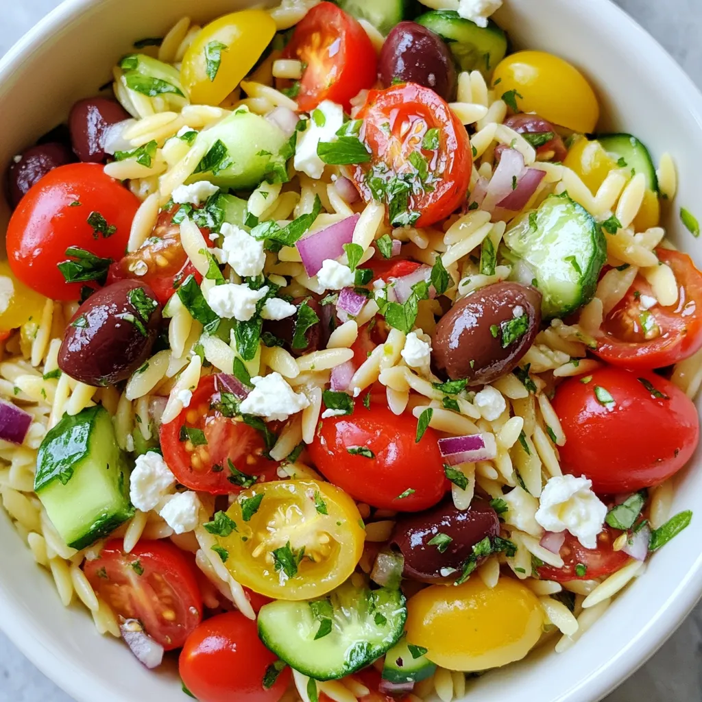 Greek Lemon Orzo Salad Refreshing and Flavorful Dish