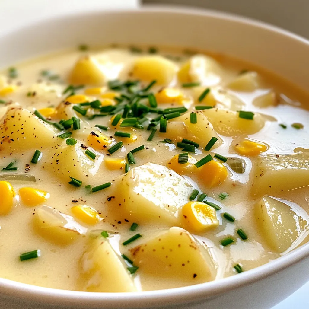 Slow Cooker Creamy Potato Corn Chowder Delightful Dish