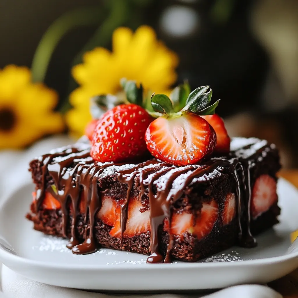 Chocolate Covered Strawberry Brownies Irresistible Treat