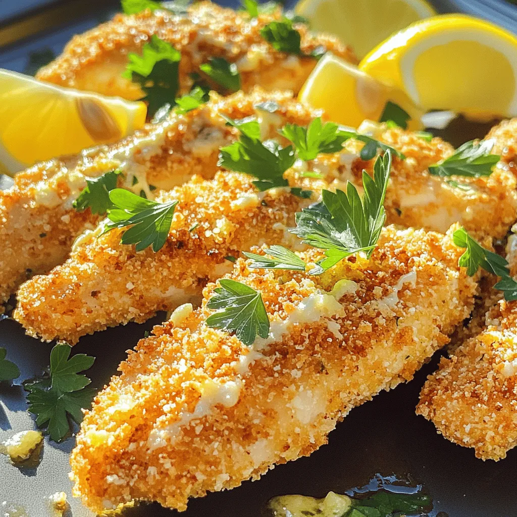 Lemon Garlic Parmesan Chicken Tenders Crispy Delight