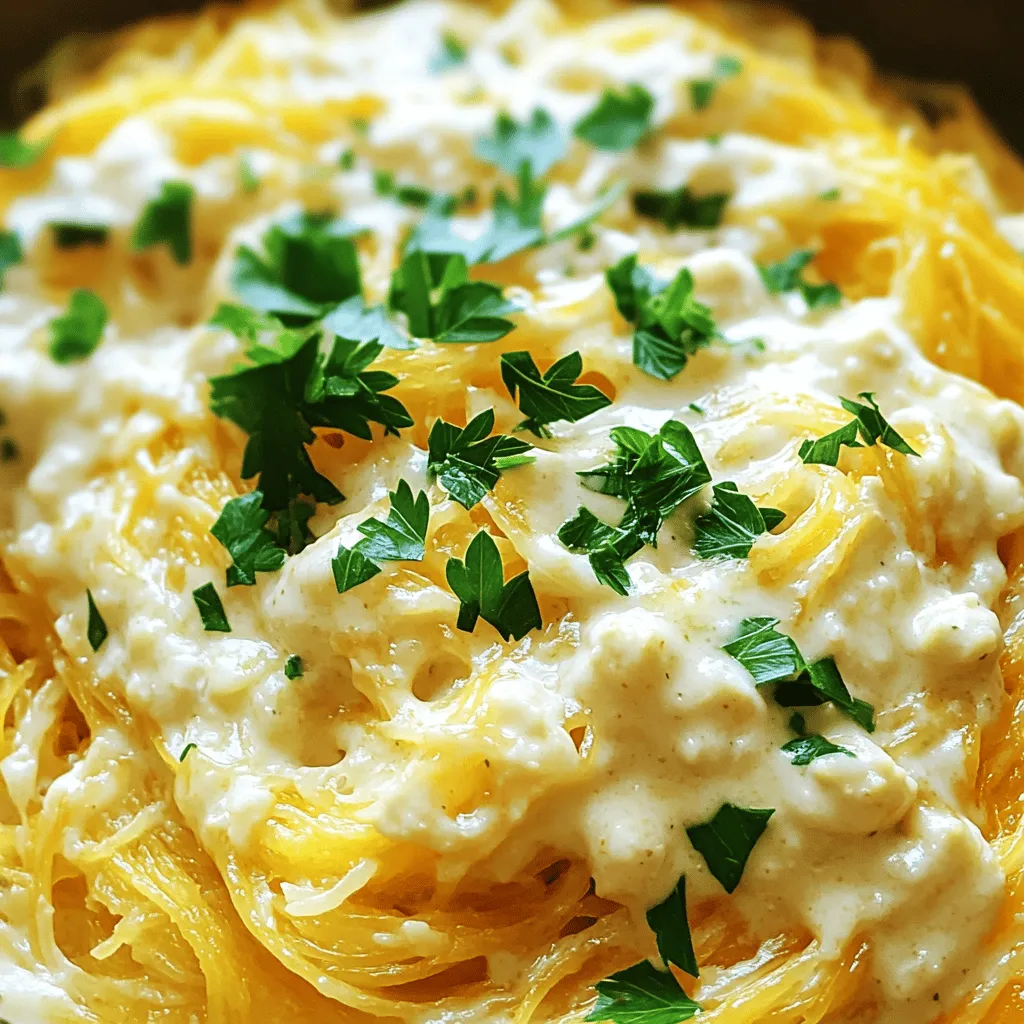 Spaghetti Squash Alfredo Creamy and Cozy Recipe