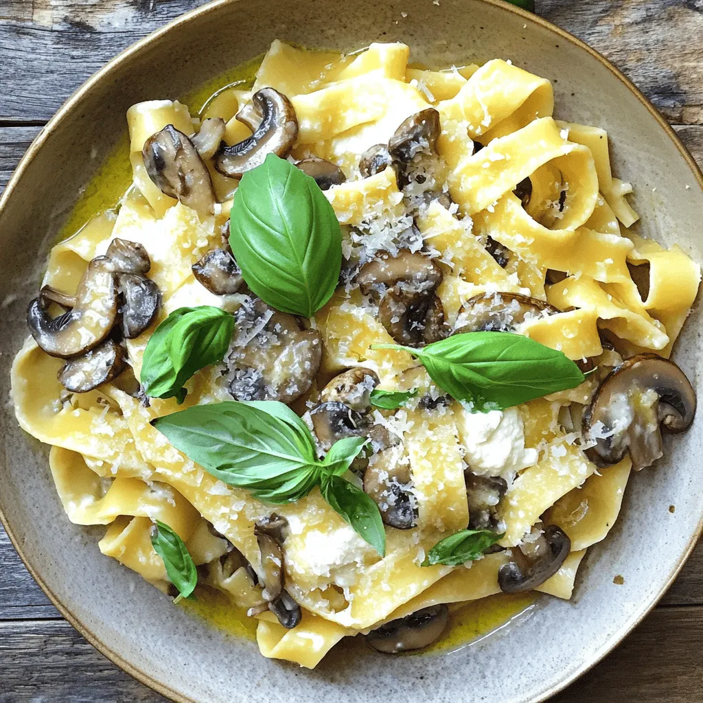 Mushroom Ricotta Pasta Creamy and Flavorful Delight