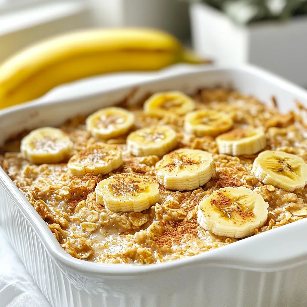 Peanut Butter Banana Baked Oatmeal Healthy Breakfast Treat