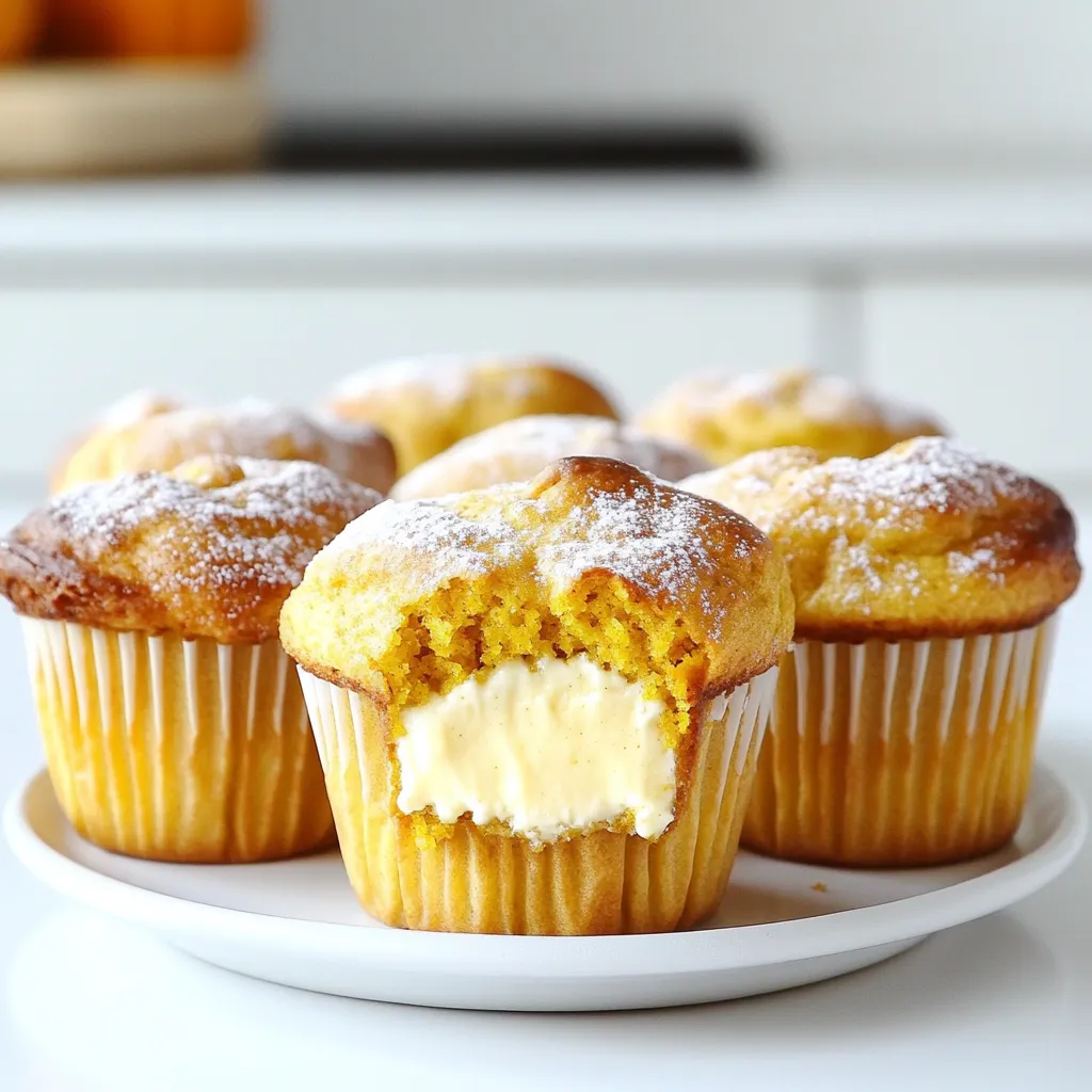 Cheesecake Stuffed Pumpkin Muffins Delightful Fall Treat