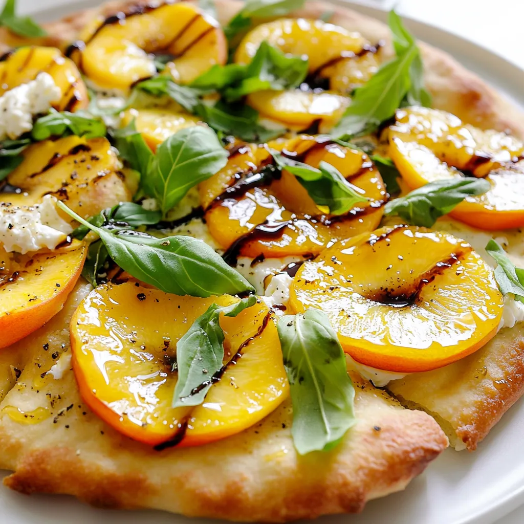 Peach Burrata Flatbread Flavorful and Simple Recipe