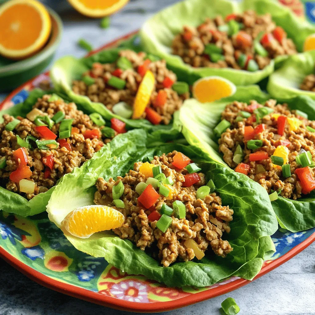 Orange Ginger Chicken Lettuce Wraps Quick and Easy Meal
