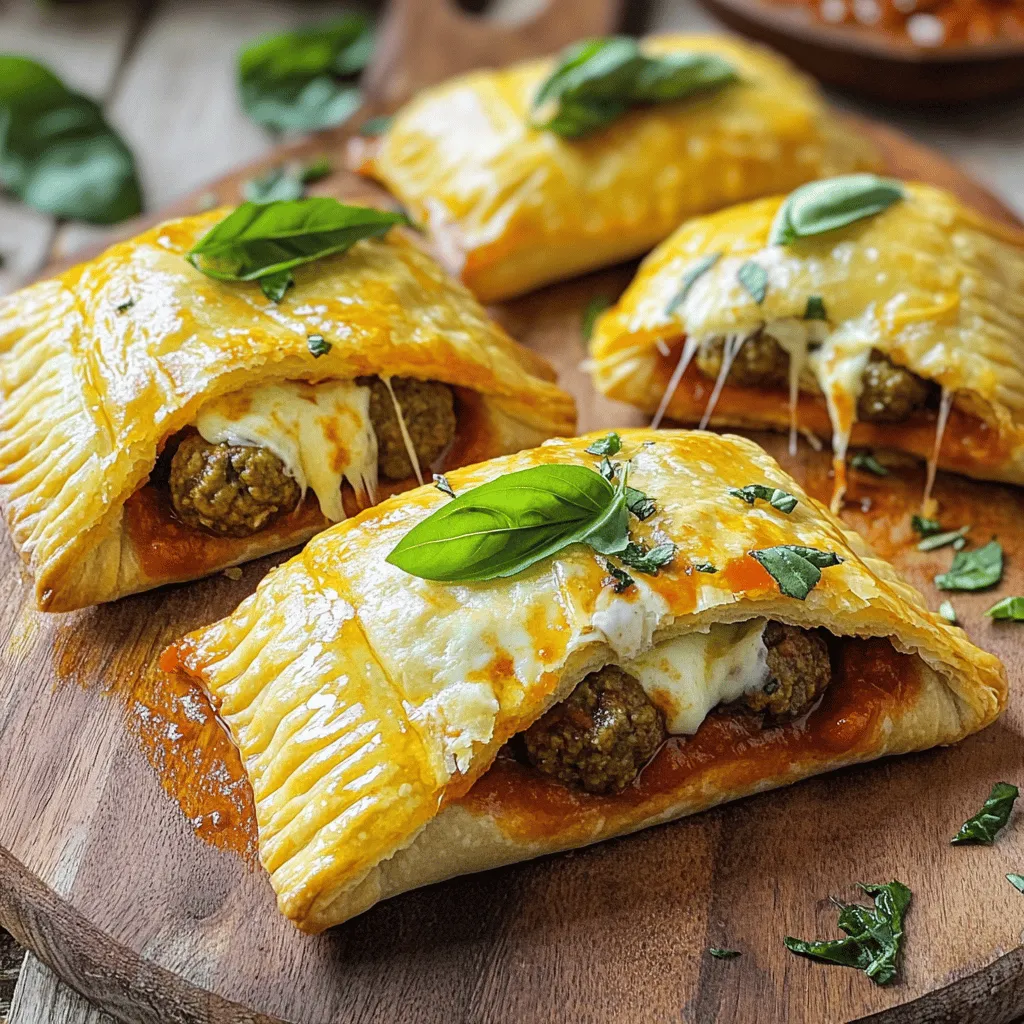 Vegan Meatball Mozzarella Hot Pockets Tasty Snack