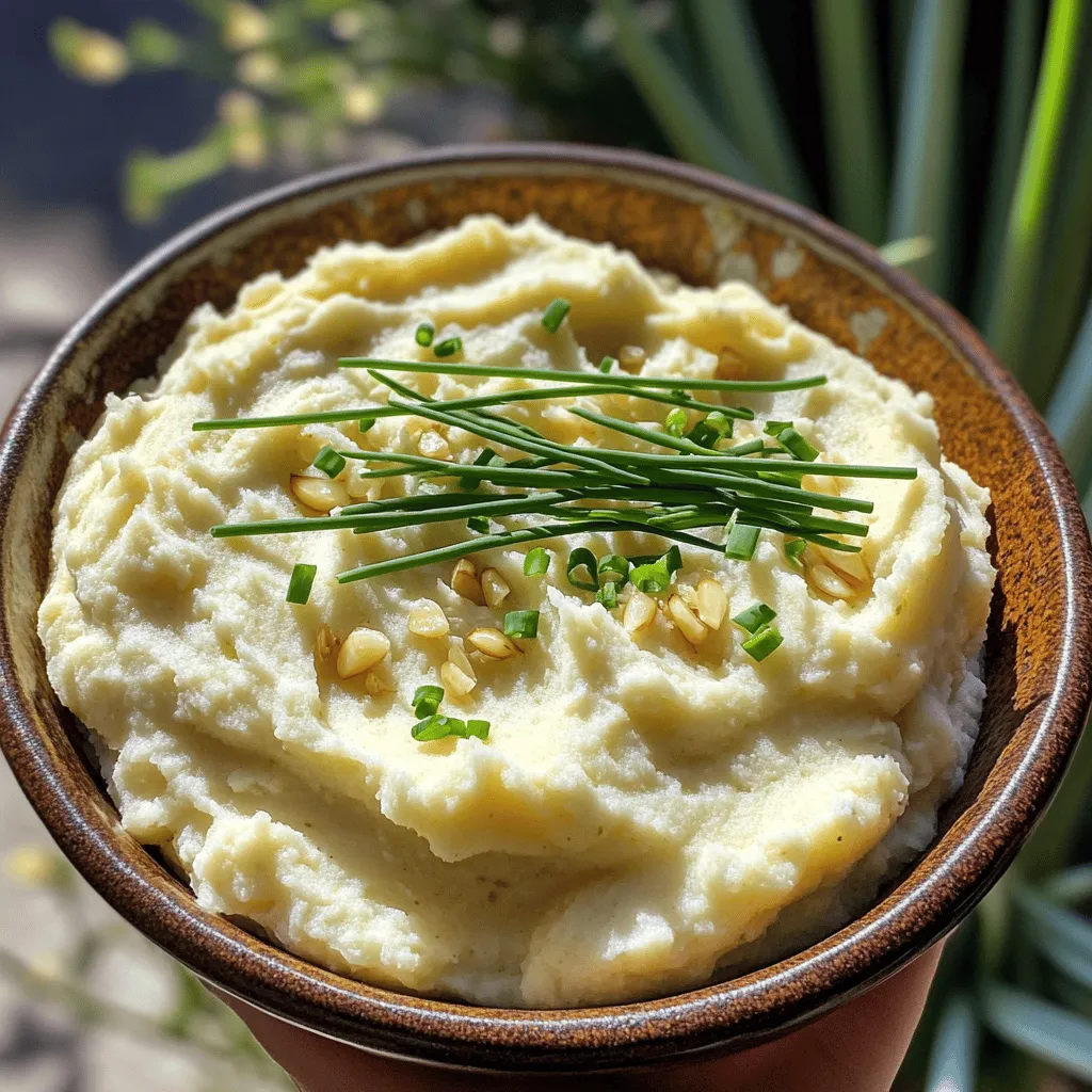 Creamy Garlic Mashed Cauliflower Delightful Side Dish