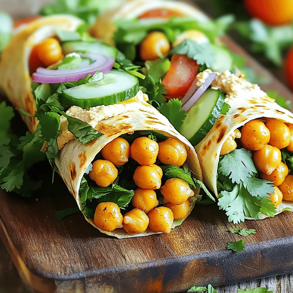 Spicy Roasted Chickpea Wraps Perfect for Meal Prep