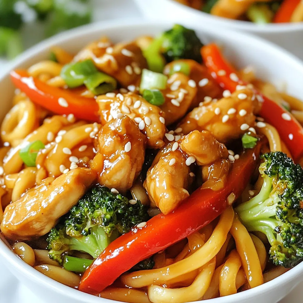 Teriyaki Chicken Udon Stir Fry Quick and Flavorful Meal