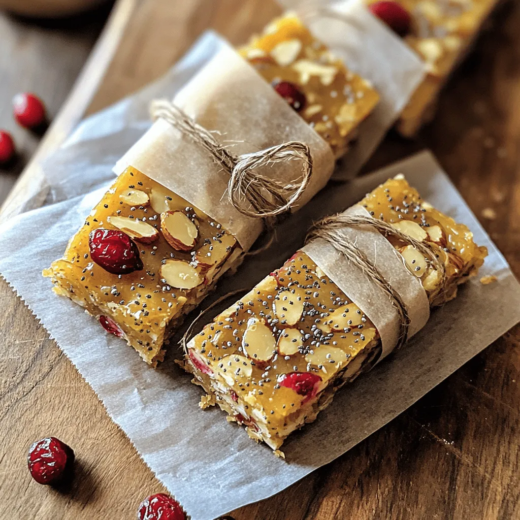 Cranberry Almond Energy Bars Healthy Nutritious Snack