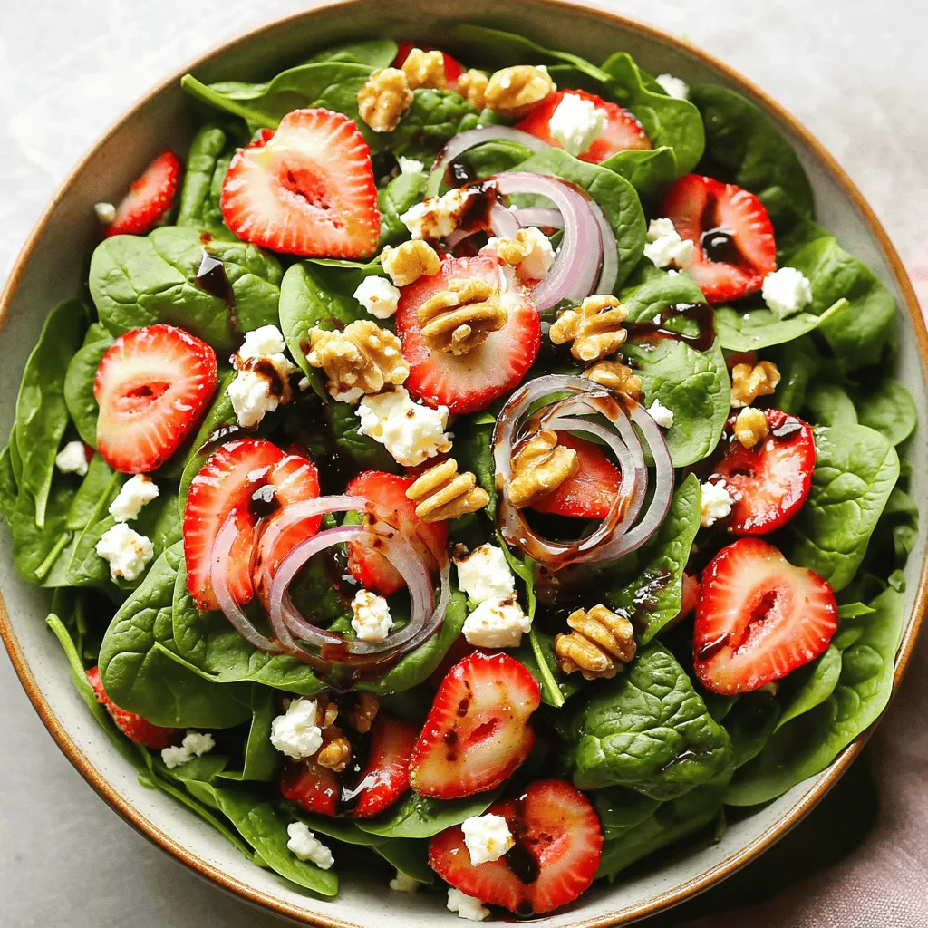 Strawberry Feta Spinach Salad Refreshing and Flavorful