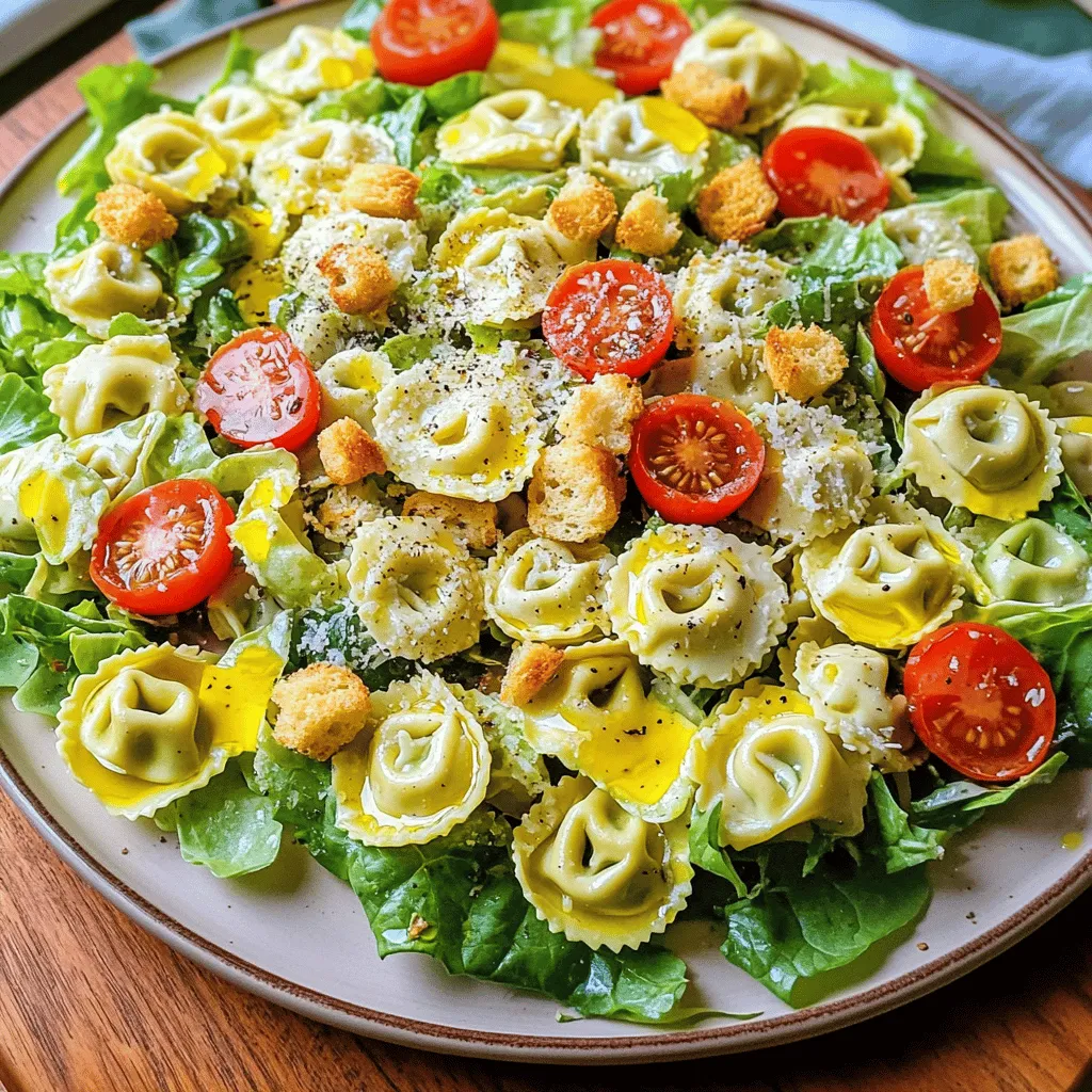 Cheese Tortellini Caesar Salad Delightful and Fresh