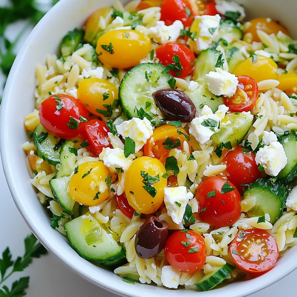 Lemon Feta Orzo Salad Fresh and Flavorful Dish