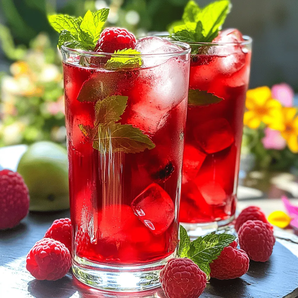 Raspberry Hibiscus Iced Tea Refreshing Summer Drink