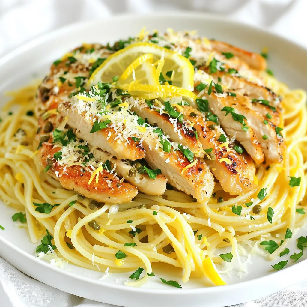 Lemon Caper Chicken Piccata Pasta Quick and Easy Meal