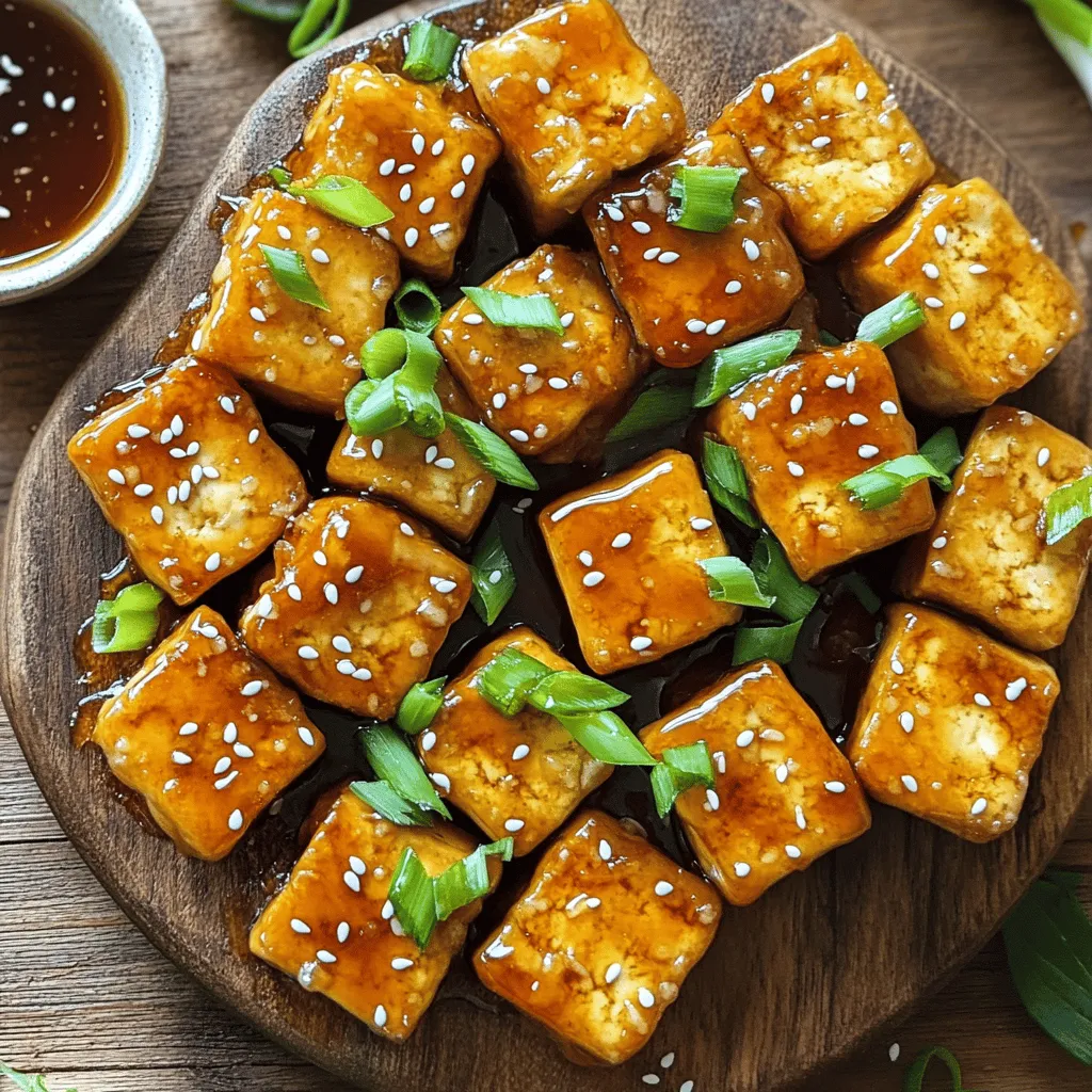 Sticky Honey Garlic Tofu Bites Flavorful and Easy Dish
