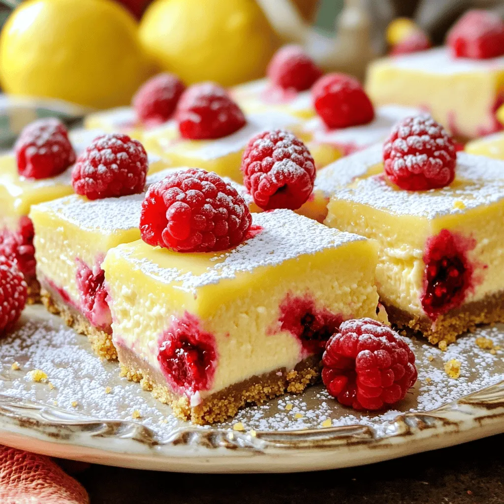 Raspberry Lemon Cheesecake Bars Delightful Treat