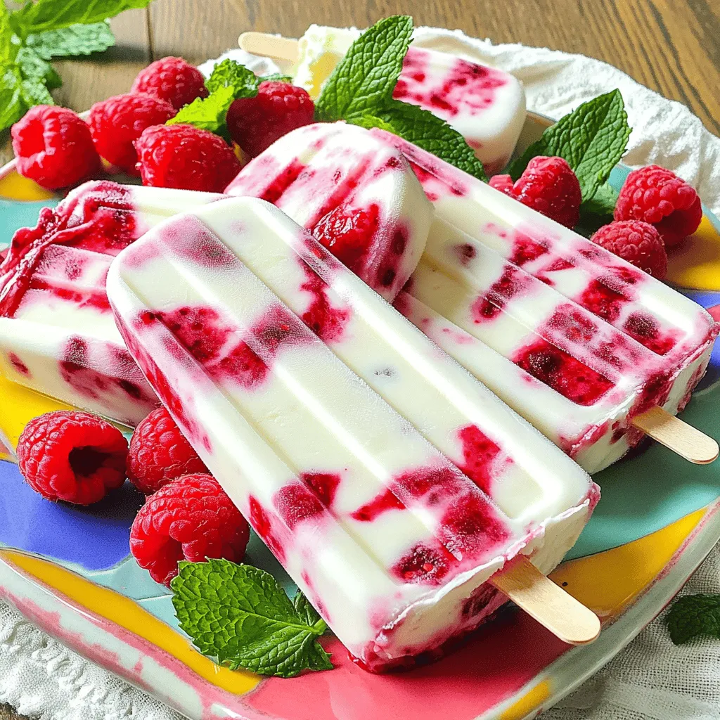 Raspberry Swirl Yogurt Popsicles Fun and Refreshing Treat