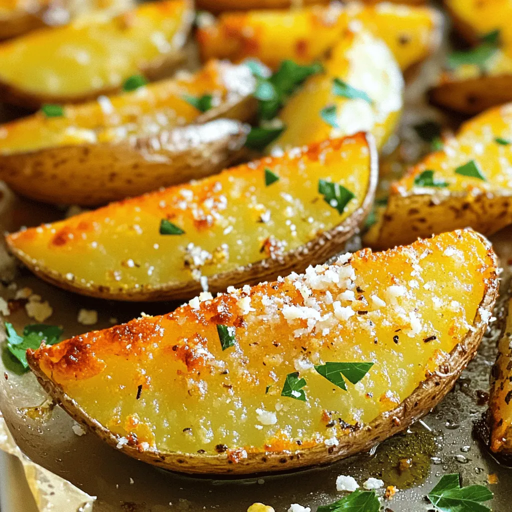 Roasted Garlic Parmesan Potato Wedges Delightful Recipe