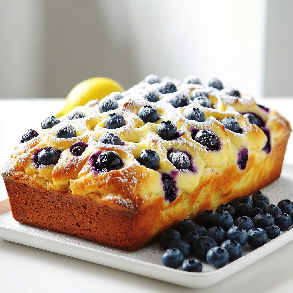 Greek Yogurt Lemon Blueberry Loaf Fresh and Flavorful