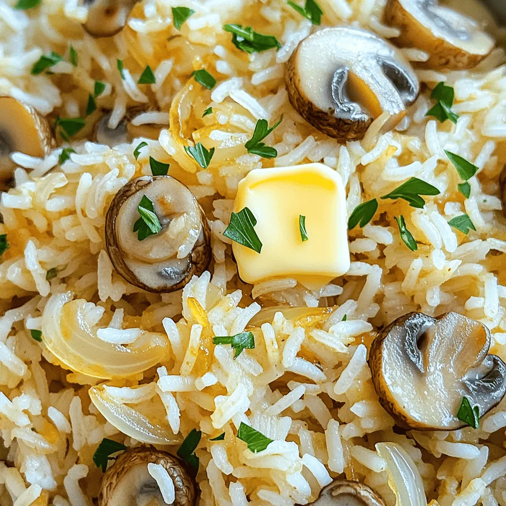 Garlic Butter Mushroom Rice Flavorful Side Dish