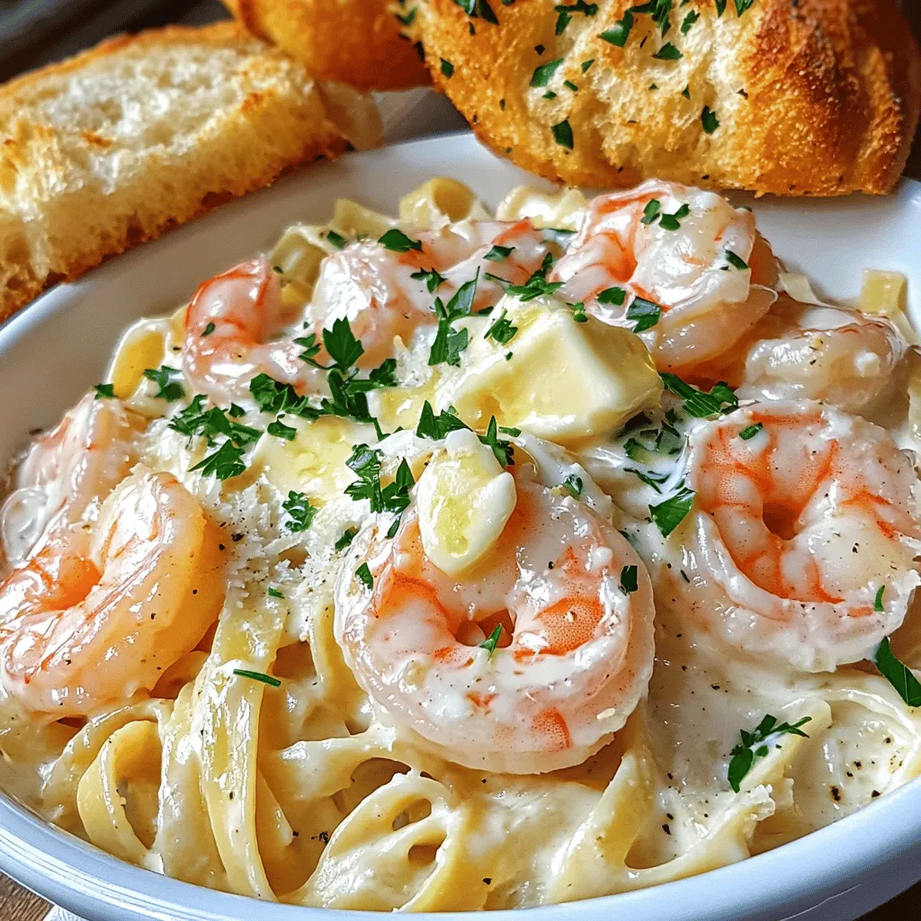 Garlic Shrimp Alfredo Simple and Creamy Delight