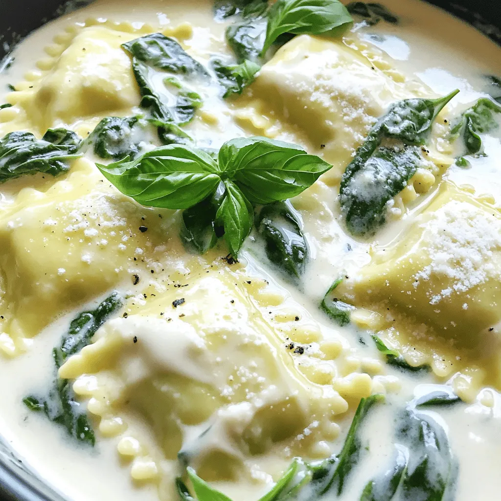 One-Pot Creamy Spinach Ravioli Simple Dinner Delight