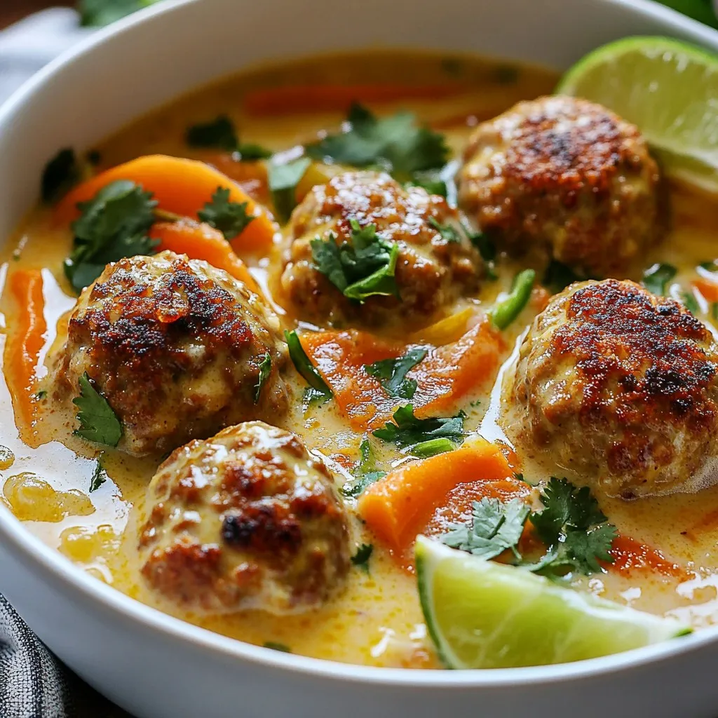 Coconut Curry Meatball Soup Flavorful and Nourishing