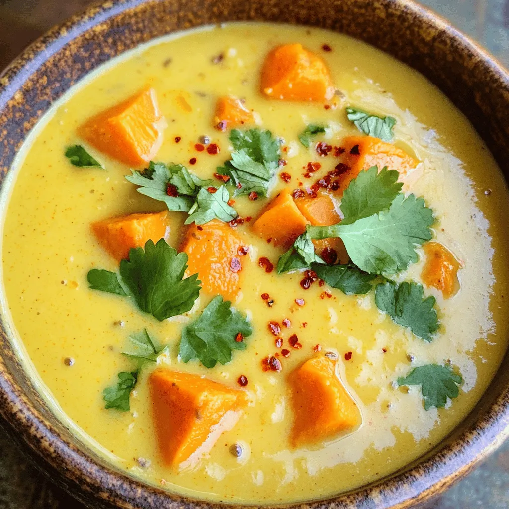 Coconut Curry Sweet Potato Soup Rich and Flavorful Dish