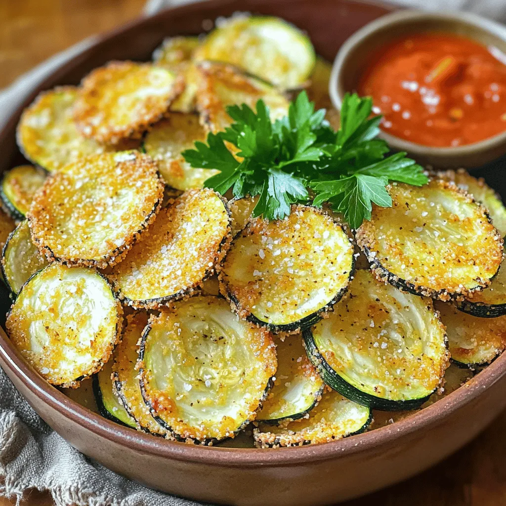 Parmesan Garlic Baked Zucchini Chips Crispy Snack Delight