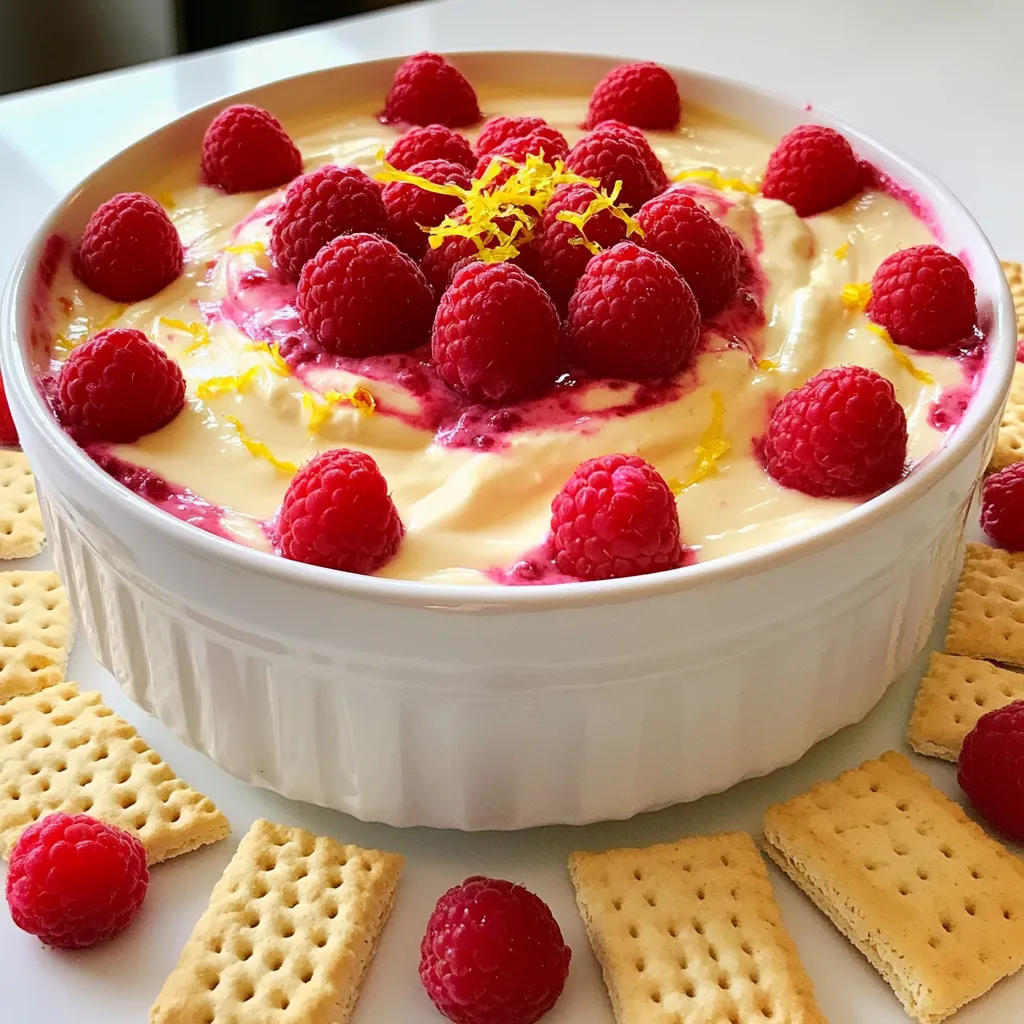 Lemon Raspberry Cheesecake Dip Delightful and Easy