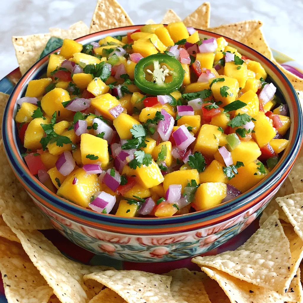 Mango Salsa with Tortilla Chips Fresh Flavor Explosion