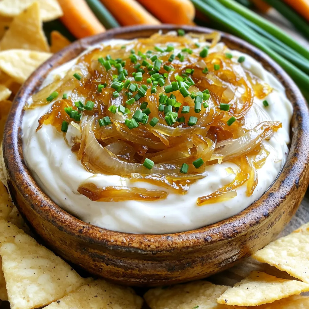 Caramelized Onion Dip with Greek Yogurt Delight