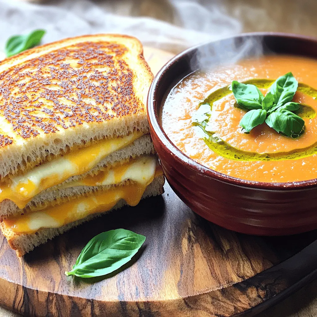 Grilled Cheese with Tomato Soup Comforting Meal Recipe