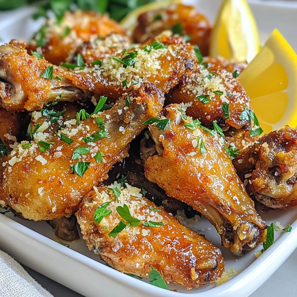 Air Fryer Garlic Parmesan Wings Crispy and Flavorful