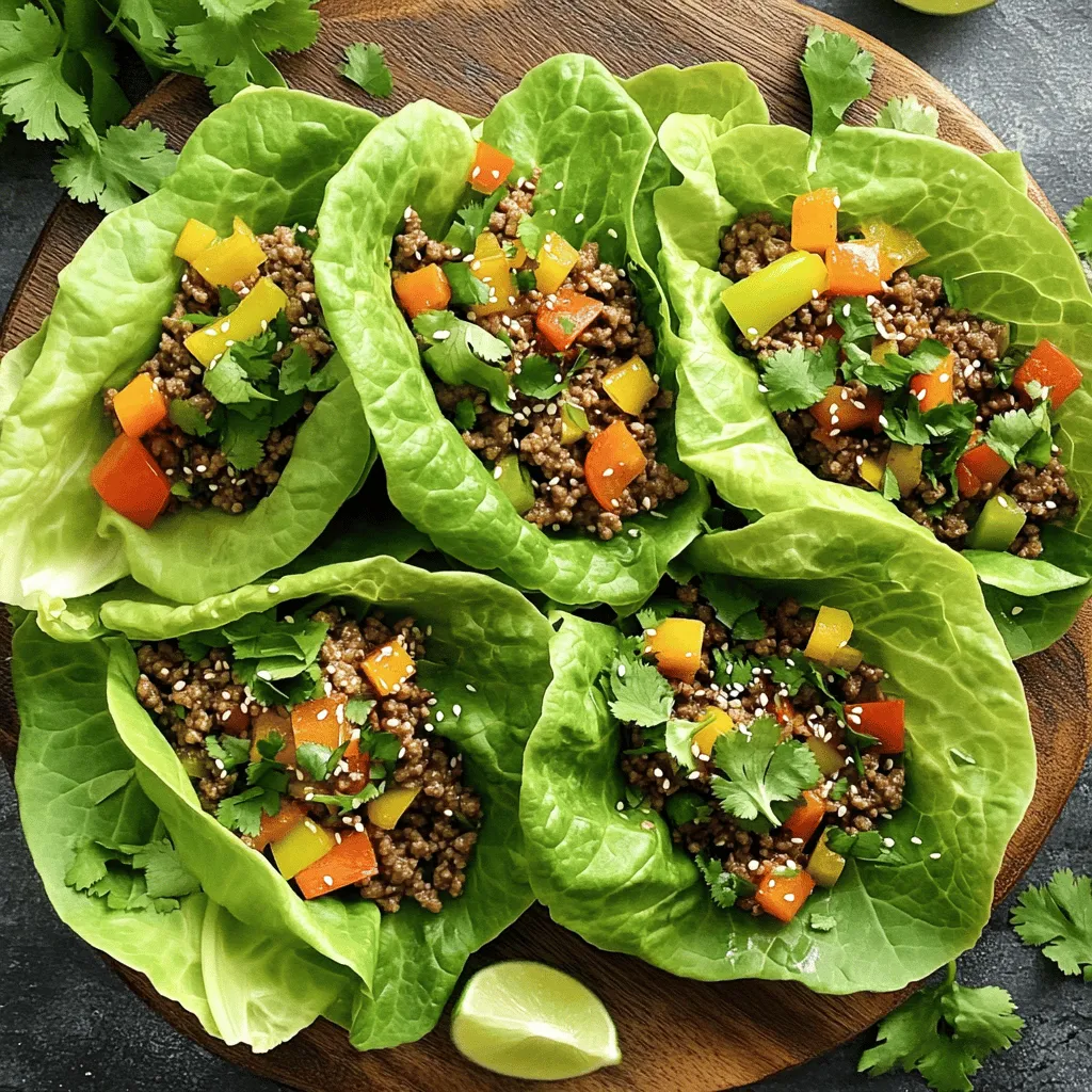 Sesame Garlic Beef Lettuce Wraps 15-Minute Delight